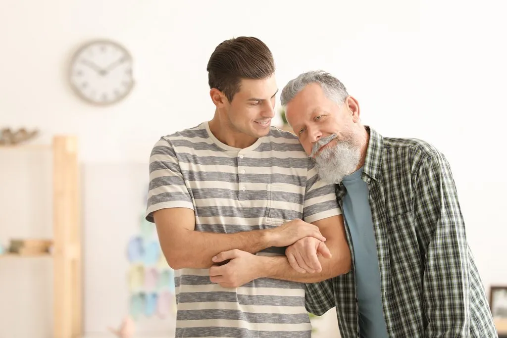 Senior enjoying time with a caregiver